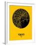 Tokyo Street Map Yellow-NaxArt-Framed Art Print