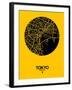 Tokyo Street Map Yellow-NaxArt-Framed Art Print