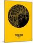 Tokyo Street Map Yellow-NaxArt-Mounted Art Print