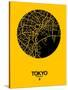 Tokyo Street Map Yellow-NaxArt-Stretched Canvas