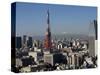 Tokyo Tower, City Skyline and Mount Fuji Beyond, Tokyo, Japan, Asia-Olivier Goujon-Stretched Canvas