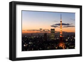 Tokyo Tower: Evening II-Takashi Kirita-Framed Art Print