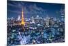 Tokyo Tower in Tokyo, Japan-SeanPavonePhoto-Mounted Photographic Print