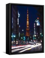 Tokyo Tower, Roppong, Tokyo, Japan-Rob Tilley-Framed Stretched Canvas