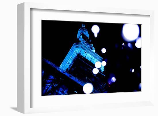 Tokyo Tower: World Diabetes Day Blue Illumination II-Takashi Kirita-Framed Art Print