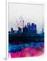 Tokyo Watercolor Skyline-NaxArt-Framed Art Print