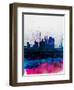 Tokyo Watercolor Skyline-NaxArt-Framed Art Print