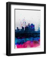 Tokyo Watercolor Skyline-NaxArt-Framed Art Print