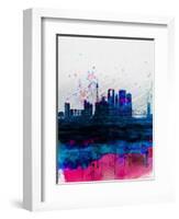 Tokyo Watercolor Skyline-NaxArt-Framed Art Print