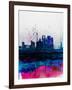 Tokyo Watercolor Skyline-NaxArt-Framed Art Print