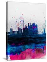 Tokyo Watercolor Skyline-NaxArt-Stretched Canvas