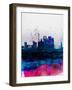 Tokyo Watercolor Skyline-NaxArt-Framed Art Print