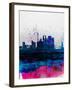 Tokyo Watercolor Skyline-NaxArt-Framed Art Print