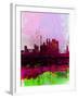 Tokyo Watercolor Skyline-NaxArt-Framed Art Print