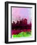 Tokyo Watercolor Skyline-NaxArt-Framed Art Print