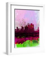 Tokyo Watercolor Skyline-NaxArt-Framed Art Print