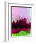 Tokyo Watercolor Skyline-NaxArt-Framed Art Print