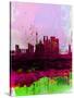 Tokyo Watercolor Skyline-NaxArt-Stretched Canvas