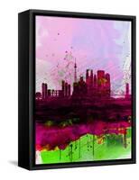 Tokyo Watercolor Skyline-NaxArt-Framed Stretched Canvas