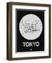 Tokyo White Subway Map-NaxArt-Framed Art Print