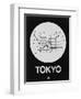 Tokyo White Subway Map-NaxArt-Framed Art Print