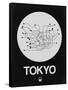 Tokyo White Subway Map-NaxArt-Framed Stretched Canvas