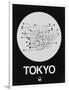 Tokyo White Subway Map-NaxArt-Framed Premium Giclee Print
