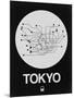 Tokyo White Subway Map-NaxArt-Mounted Premium Giclee Print