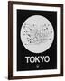 Tokyo White Subway Map-NaxArt-Framed Art Print