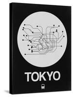 Tokyo White Subway Map-NaxArt-Stretched Canvas