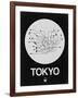 Tokyo White Subway Map-NaxArt-Framed Art Print