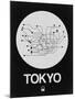 Tokyo White Subway Map-NaxArt-Mounted Art Print