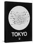 Tokyo White Subway Map-NaxArt-Framed Stretched Canvas