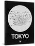 Tokyo White Subway Map-NaxArt-Stretched Canvas