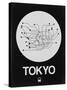 Tokyo White Subway Map-NaxArt-Stretched Canvas