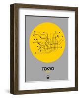 Tokyo Yellow Subway Map-NaxArt-Framed Art Print