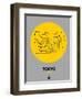 Tokyo Yellow Subway Map-NaxArt-Framed Art Print