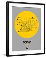 Tokyo Yellow Subway Map-NaxArt-Framed Art Print