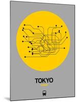 Tokyo Yellow Subway Map-NaxArt-Mounted Art Print