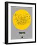 Tokyo Yellow Subway Map-NaxArt-Framed Art Print