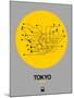 Tokyo Yellow Subway Map-NaxArt-Mounted Art Print