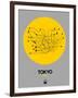 Tokyo Yellow Subway Map-NaxArt-Framed Art Print