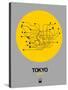 Tokyo Yellow Subway Map-NaxArt-Stretched Canvas