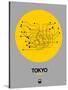 Tokyo Yellow Subway Map-NaxArt-Stretched Canvas