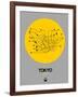 Tokyo Yellow Subway Map-NaxArt-Framed Art Print