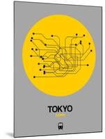 Tokyo Yellow Subway Map-NaxArt-Mounted Art Print