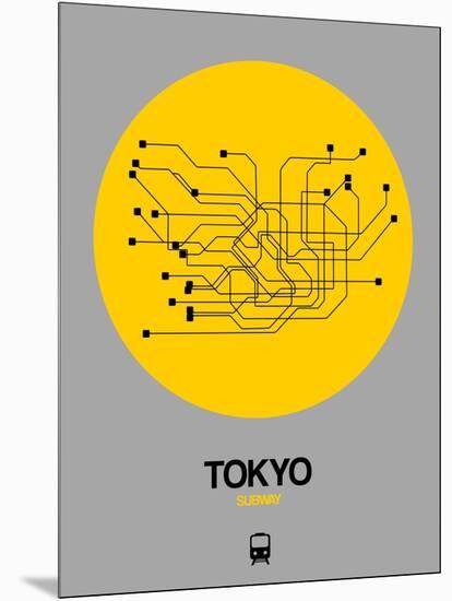 Tokyo Yellow Subway Map-NaxArt-Mounted Art Print