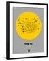 Tokyo Yellow Subway Map-NaxArt-Framed Art Print