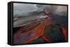 Tolbachik Volcano Erupting with Lava Flowing Down the Mountain Side-Sergey Gorshkov-Framed Stretched Canvas