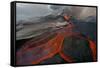 Tolbachik Volcano Erupting with Lava Flowing Down the Mountain Side-Sergey Gorshkov-Framed Stretched Canvas